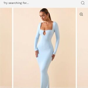 Oh Polly LUANA
Tencel™ Modal Keyhole Cut-Out Maxi Dress in Ice Blue